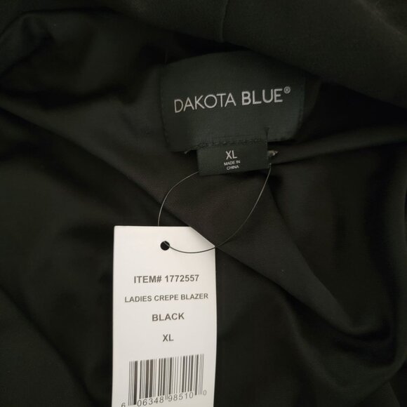 New with Tags Dakota Blue Black Open Front Blazer – Size XL – Classic & Chic - Picture 3 of 5